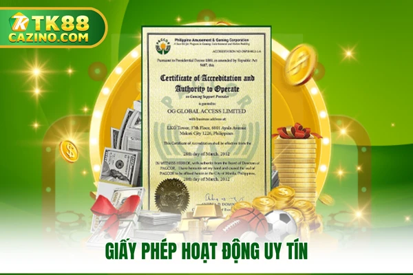 2 giấy phép hoạt động uy tín